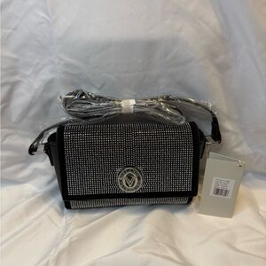 Valentino Orlandi Black Rhinestone Crossbody Bag